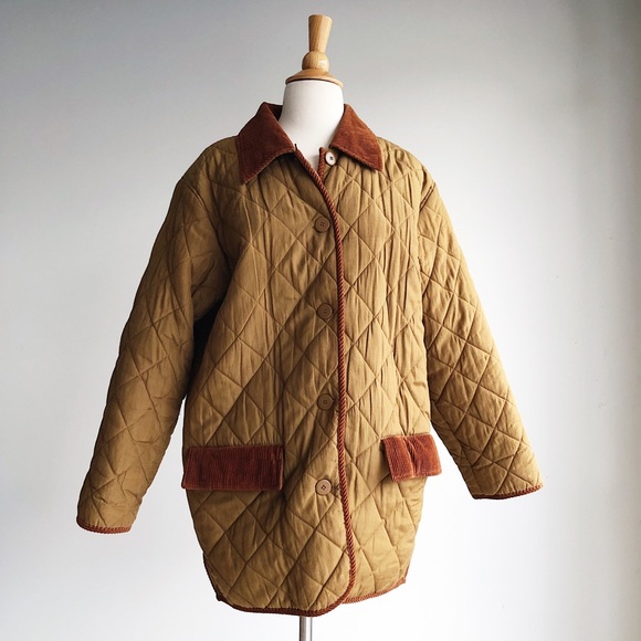 Vintage Jackets & Blazers - VINTAGE | Silk Quilted Chore Coat | Small